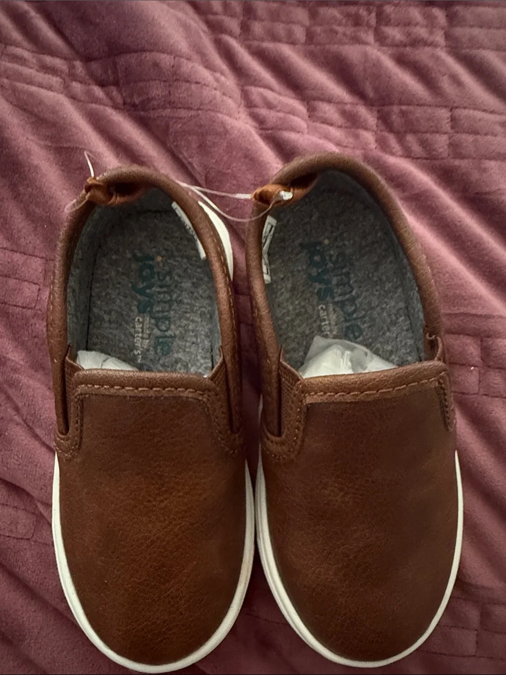 ✨ NWOT ✨ Simple Joys by Carter’s Toddler Brown Slip-On Walker Shoes